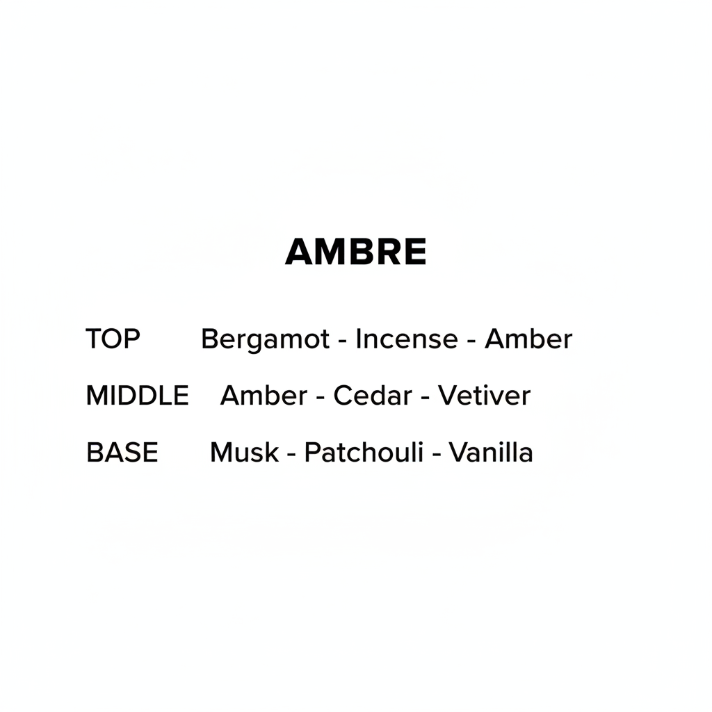 Ambre Scent Notes - White Background
