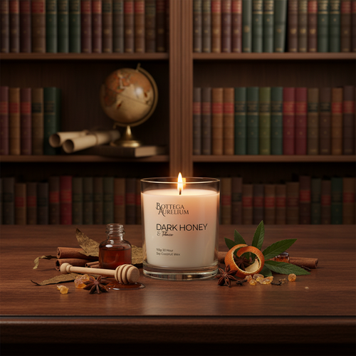 Dark Honey & Tobacco Candle in Old Library