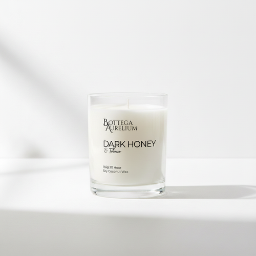 Dark Honey & Tobacco Candle with Label