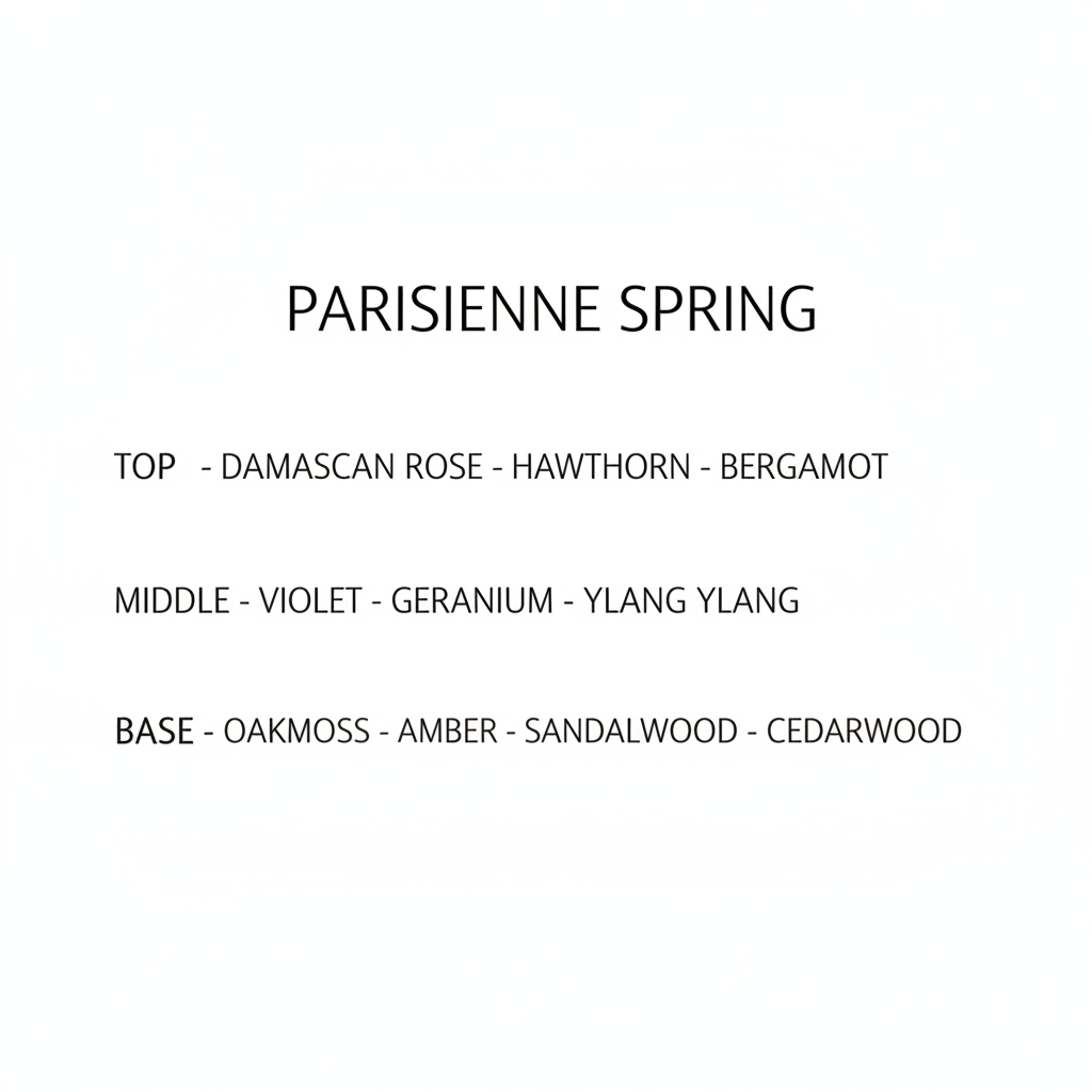 Parisienne Spring perfume notes - pure white