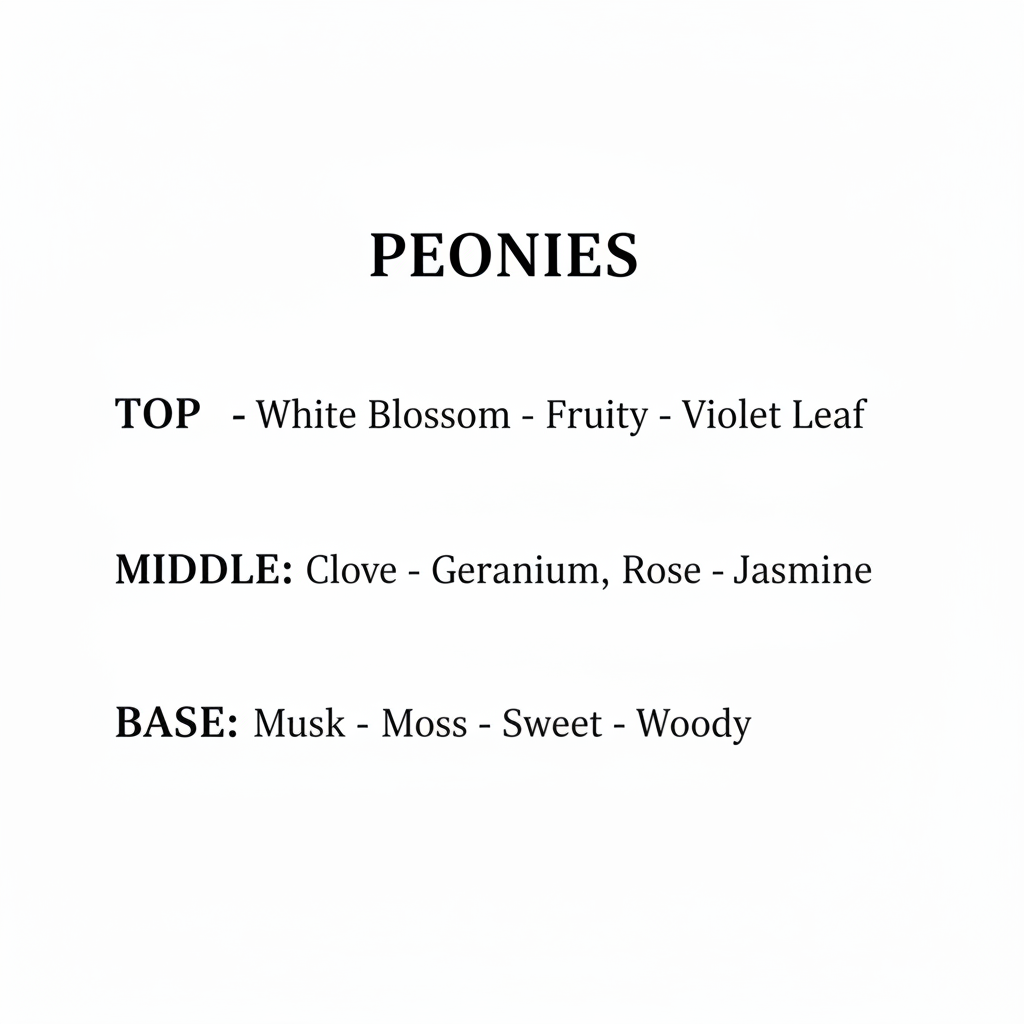 Peonies fragrance notes